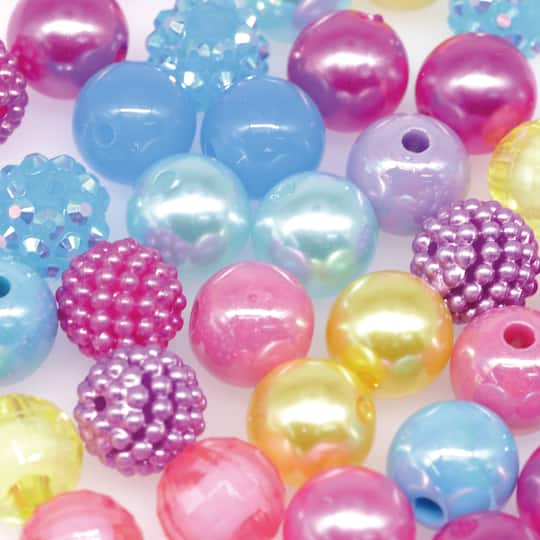 12 Packs: 100 ct. (1,200 total) Mixed Gumball Beads by Creatology™